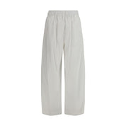 White Lyocell Casual Pants