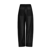 Black Lyocell Casual Pants