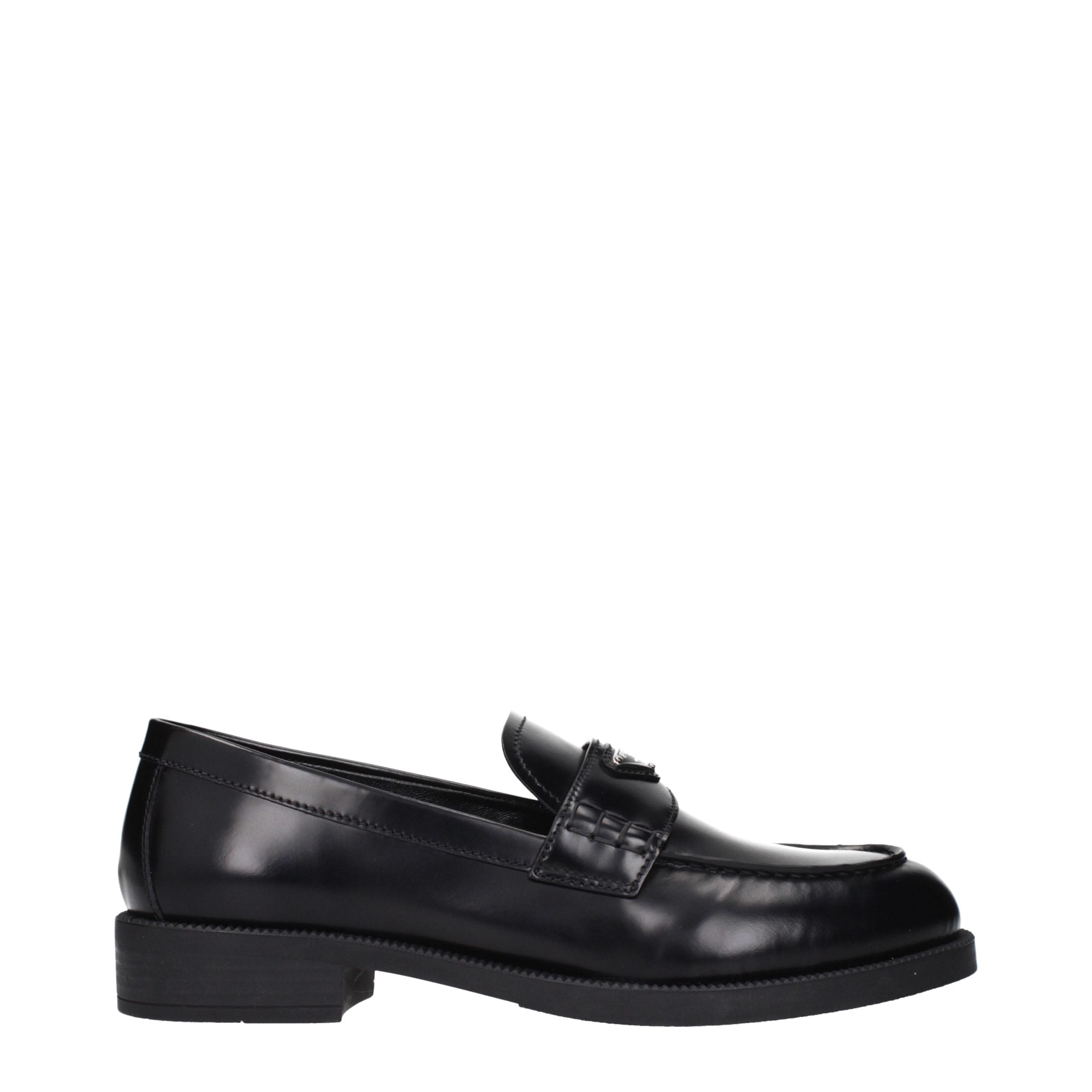 Black Leather Slip-On Loafers