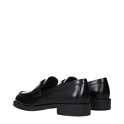Black Leather Slip-On Loafers