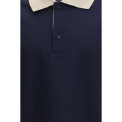 Blue Cotton Polo Shirt