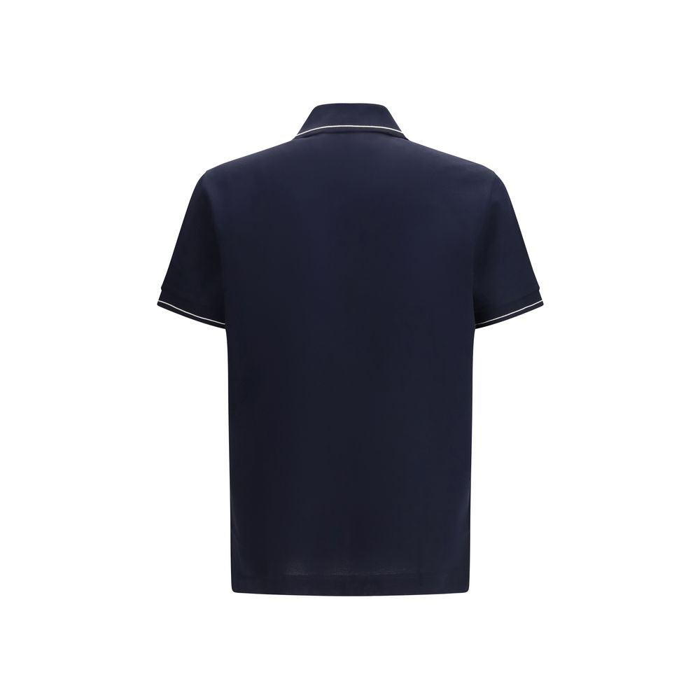 Blue Cotton Polo Shirt