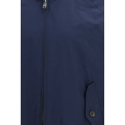 Blue Polyester Biker Jacket