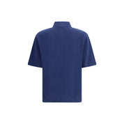 Blue Cotton Polo Shirt