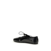 Black Calf Leather Bos Taurus Ballet Flats