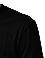Black Logo DG Print Cotton Crew Neck T-shirt