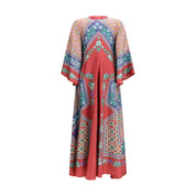 Multicolor Silk Casual Dress