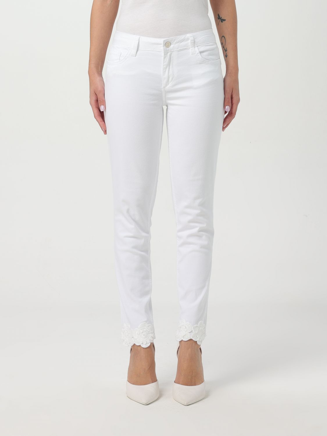 White Cotton Skinny Jeans