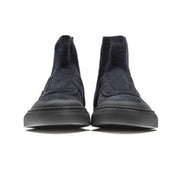 Blue Leather Womens Ankle Boot