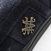 Blue Leather Womens Ankle Boot