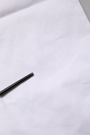 White Mid Waist Straight Chino Women Trouser Pants