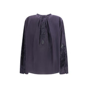 Blue Cotton Pattern Shirt