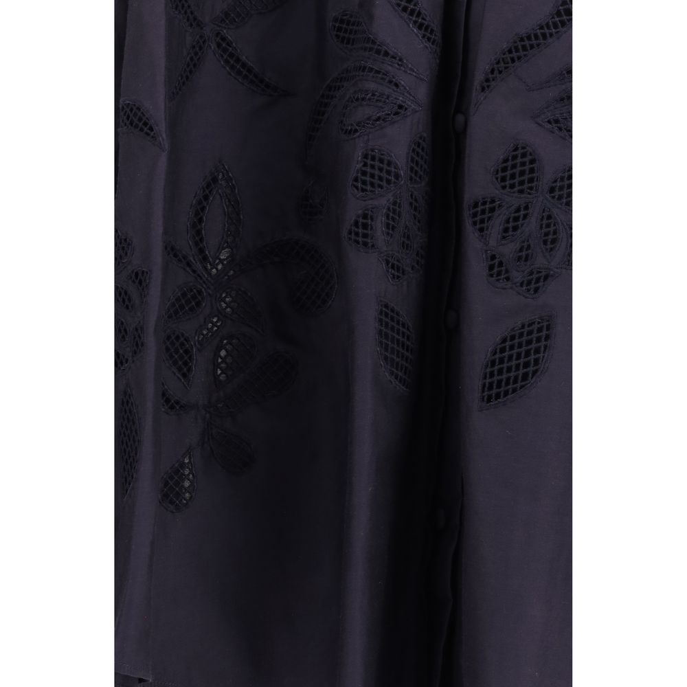 Blue Cotton Pattern Shirt