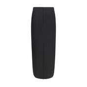 Black Wool Long Skirt