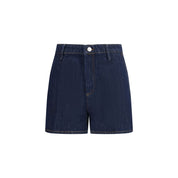 Blue Cotton Bermuda Shorts