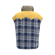 Blue Polyamide Sleveless Jacket