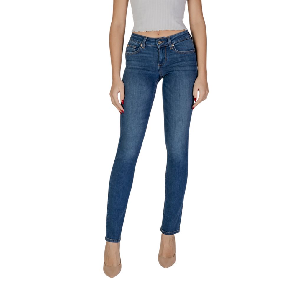 Blue Cotton Skinny Jeans