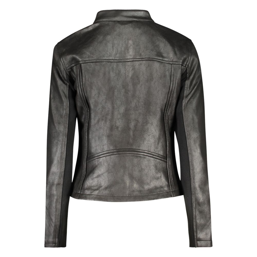 Black Polyester Women Jacket