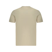 Beige Cotton Men T-Shirt