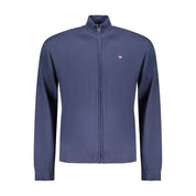 Blue Cotton Men Cardigan