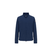 Blue Polyester Full-Length Jacket