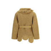Gold Polyester Cardigan