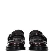 Red Leather Slip-On Loafers