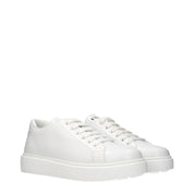 White Leather Low Top Sneakers