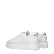 White Leather Low Top Sneakers