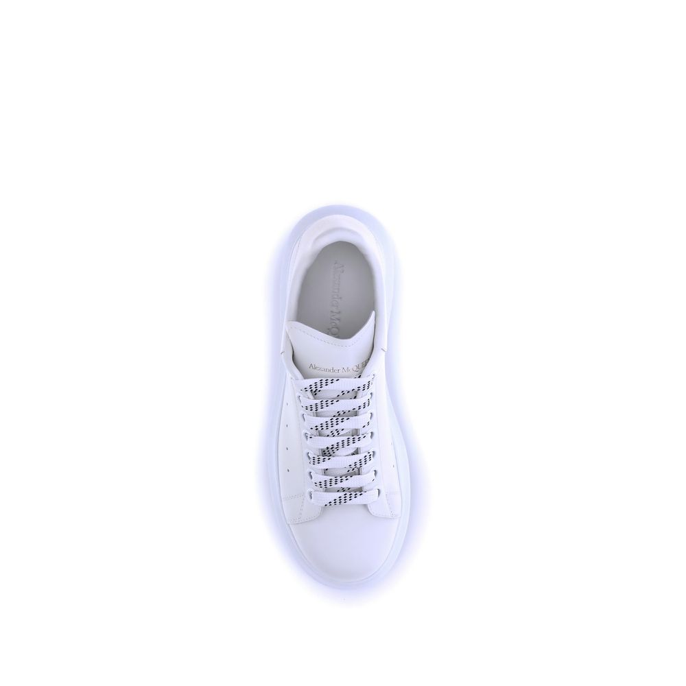 White Calf Leather Bos Taurus Platform Sneakers