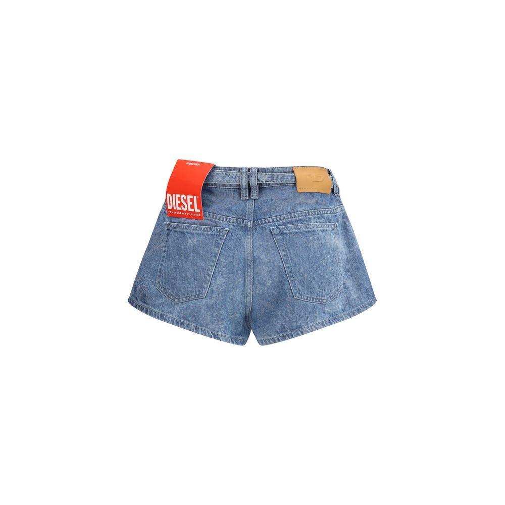 Blue Cotton Bermuda Shorts