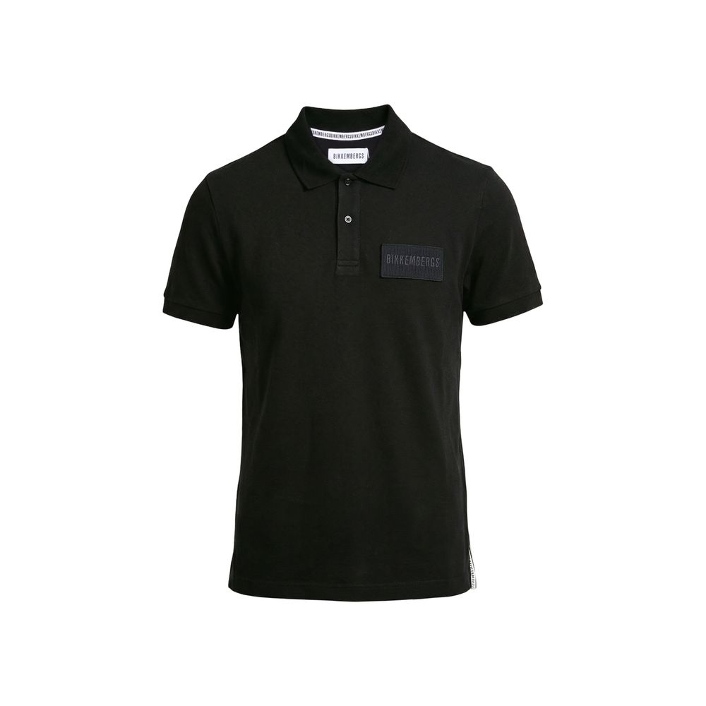 Black Cotton Polo Shirt