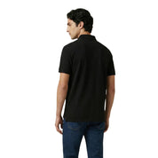 Black Cotton Polo Shirt