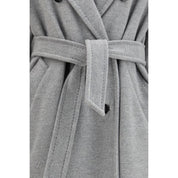 Gray Fleece Wool Coat