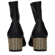 Black Leather Ankle Boots