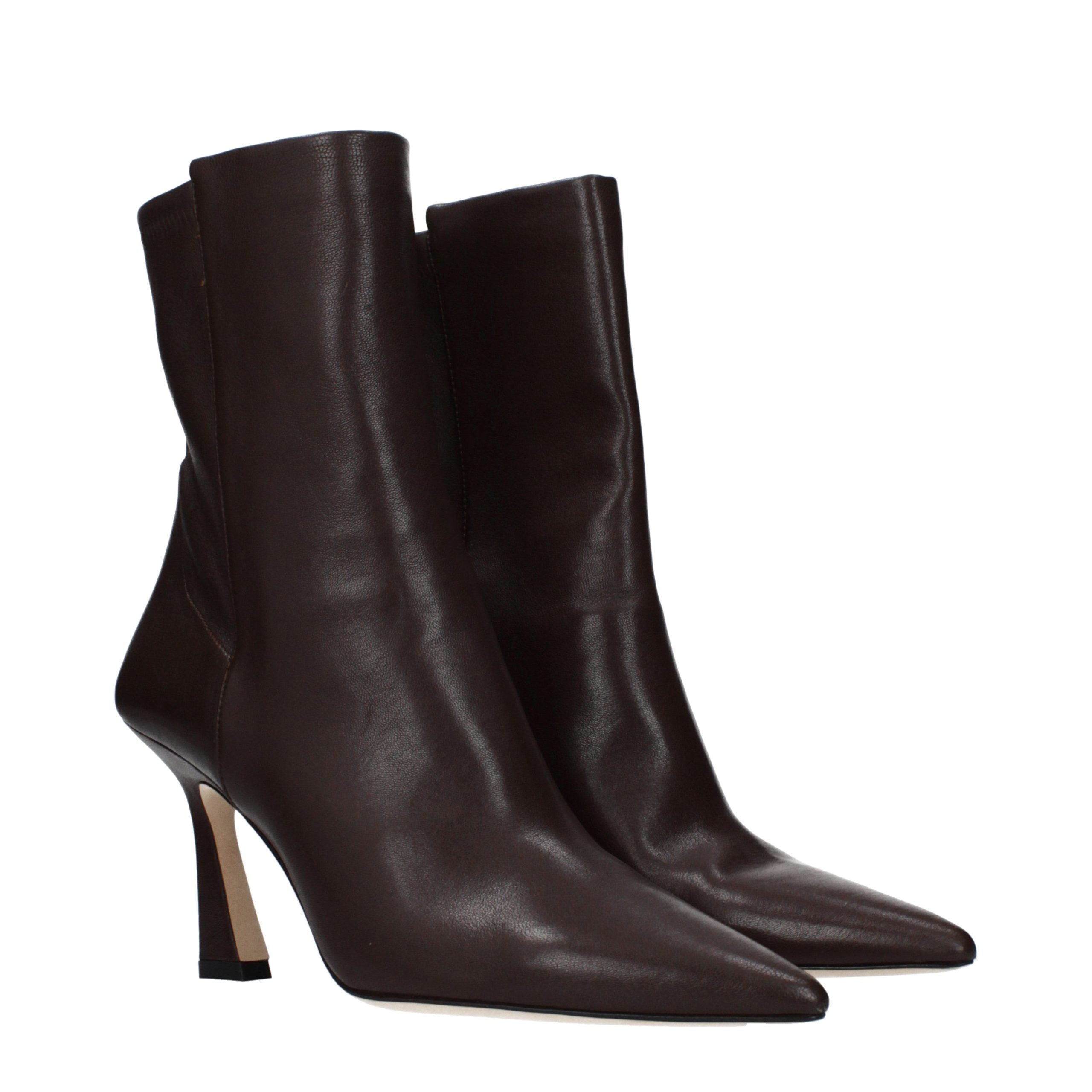 Brown Leather Ankle Boots
