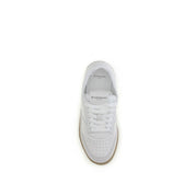 White Calf Leather Bos Taurus Chunky Sneakers