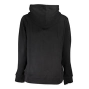 Black Cotton Women Hoodie