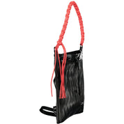 Black Polyurethane Women Backpack