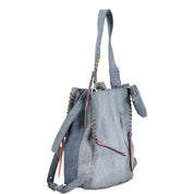 Azzurro Cotton Women Backpack