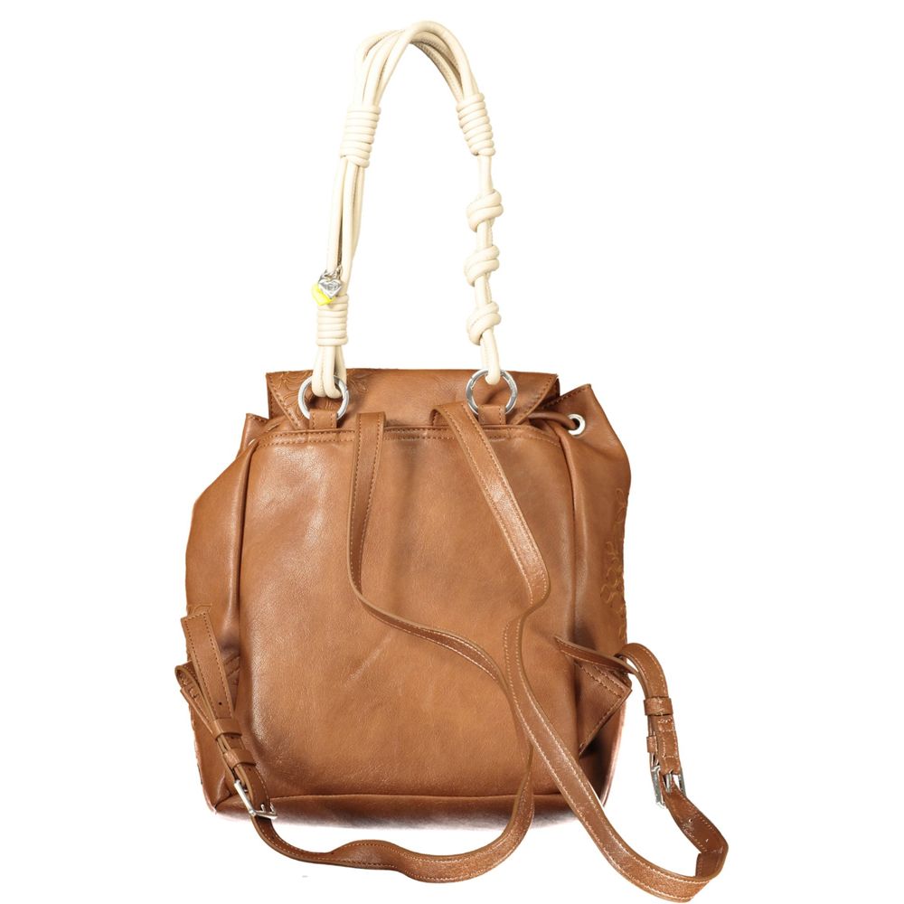 Brown Polyethylene Backpack