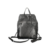 Black Polyurethane Women's Backpack