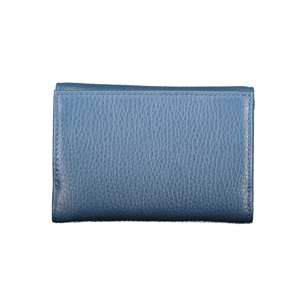 Blu Leather Woman Wallet