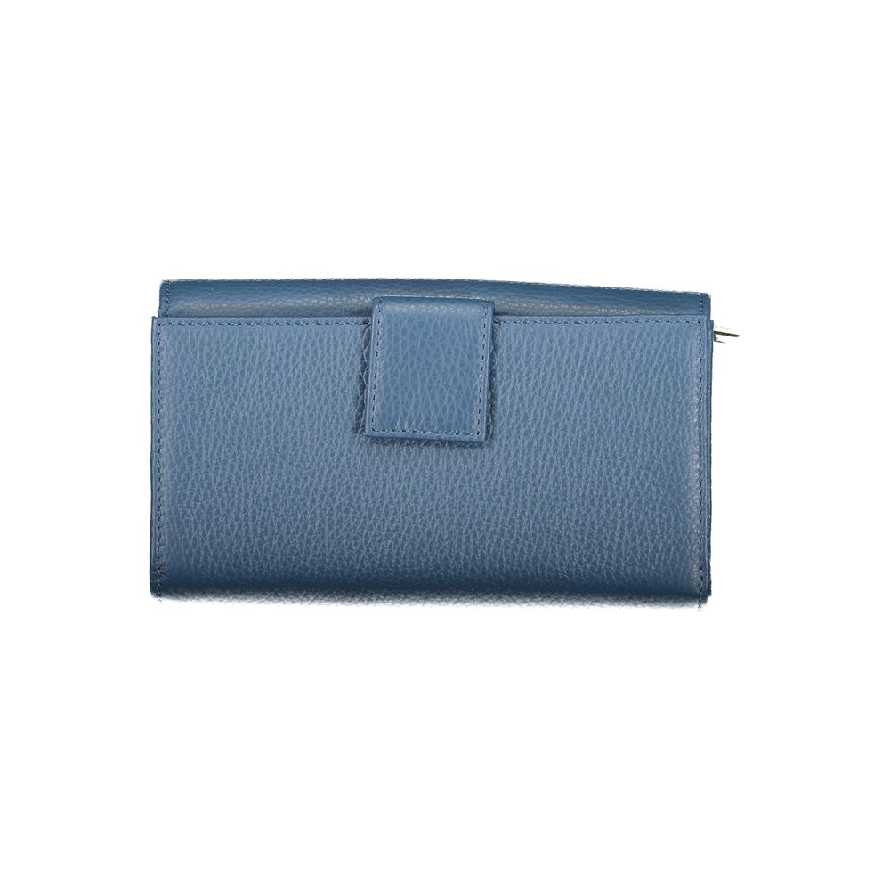 Blue Leather Women Wallet