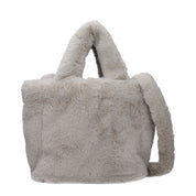 Gray Fur Handbag