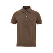Brown Cotton Polo Shirt