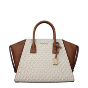 Beige Fabric Handbag