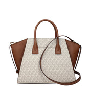 Beige Fabric Handbag