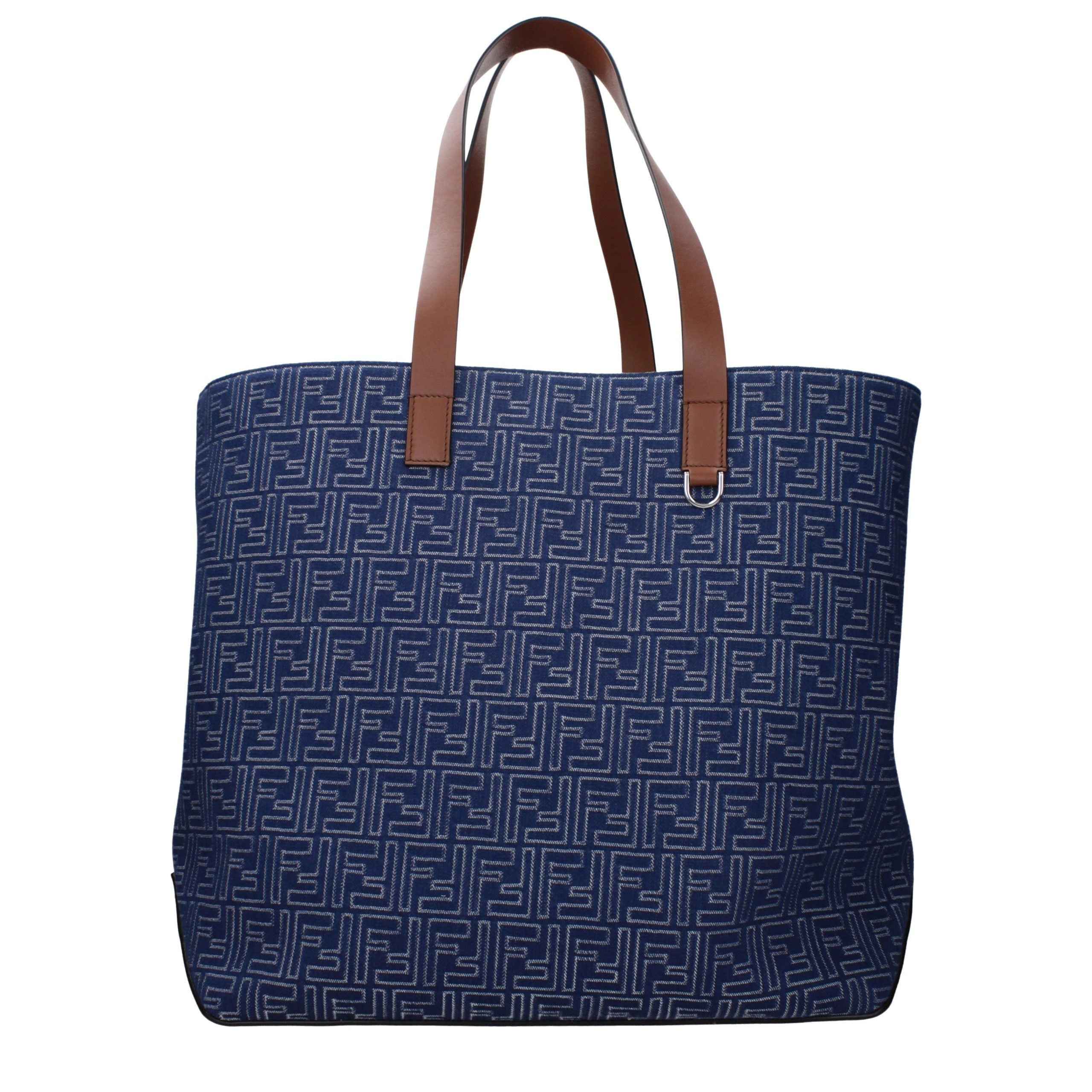 Blue Fabric Shoulder Bag
