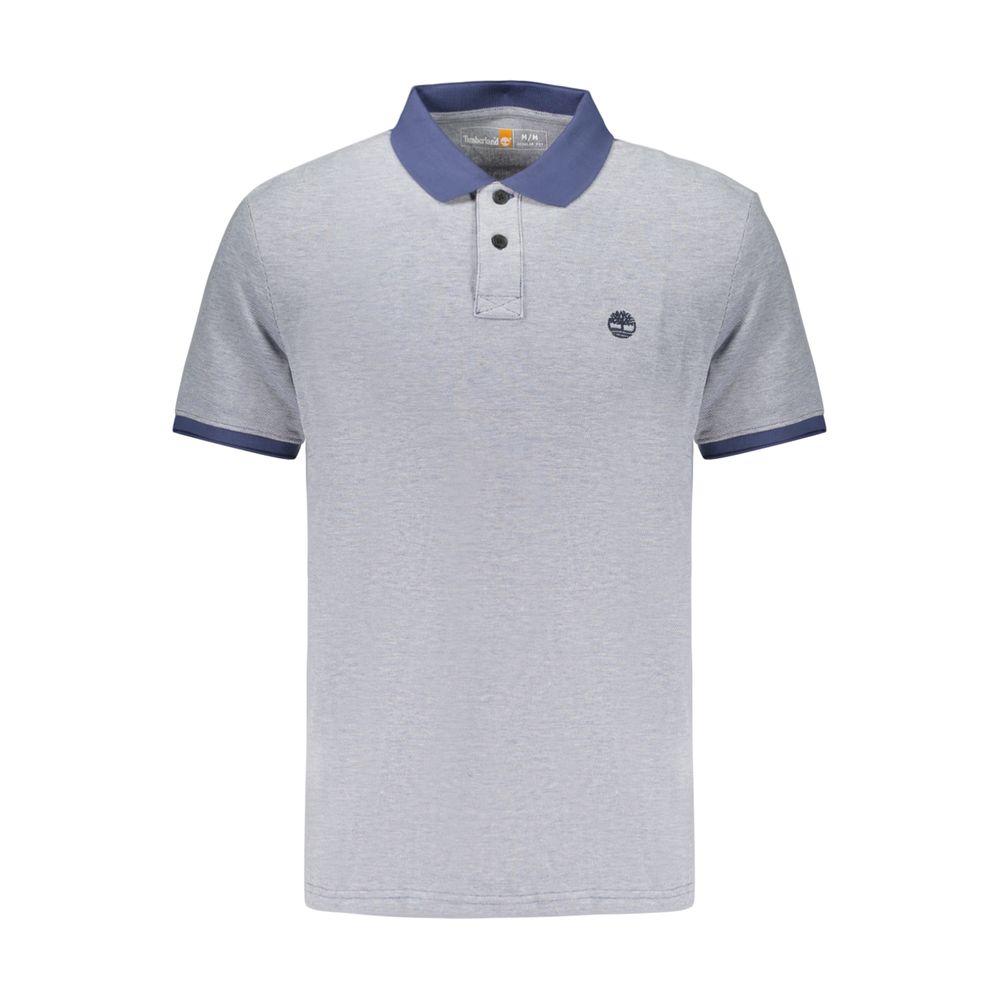 Blue Cotton Men's Polo Shirt